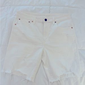American Eagle White Jean Shorts